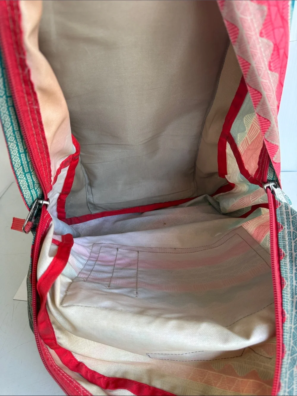 VINTAGE Jansport Digibreak Backpack MALT TAN BOHO STRIPE SOUTHWEST BOOK BAG PACK